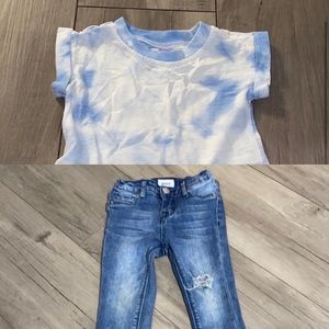 Hudson Toddler Unisex Jeans and Top set Size 2T